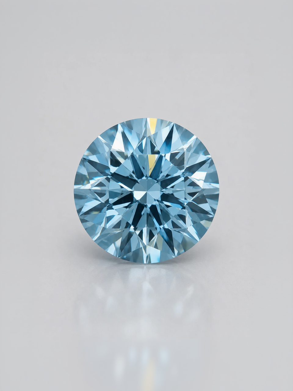 Blue round brilliant diamond for custom jewelry design