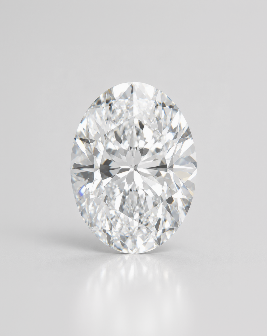 Oval cut diamond for custom engagement ring