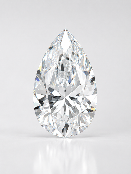 Syris: Engagement ring with pear-cut lab-grown diamond